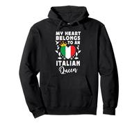Italian Queen Italian Wife Girlfriend Italy Flag Sudadera con Capucha