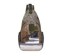 Italian Street Blue Ocean Underwater Fish Sling Bag, Mochila de Hombro Paquete de Pecho Causal Crossbody Daypack para Mujeres Hombres Senderismo Viajes