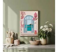 Italian Summer Amalfi Coast Travel Mediterranean Balcony View Poster Wall Art Pictures Canvas Painting Home Decor(40x50cm/Frameless)