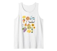 Italian Summer Scrapbook Vita Dolce Food Farniente Estilo de vida Camiseta sin Mangas