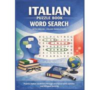 Italian Word Search-Large Print Word Search Puzzle Book-Italian Words.8.5 X 11, 125 Pages, Over 1000 Words For Adults - Gifts For Italian Learners - With Italian Translation