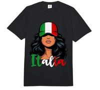 Italiana Chica Bandera Italia Orgullosa Italiana Mujer Italia Comfort Colors Adult Heavyweight T-Shirt