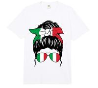 Italiana Chica Italia Bandera Italiana Italia Ragazza Italiana Comfort Colors Adult Heavyweight T-Shirt