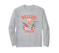 Italiano Bellini Peach Cocktail Coastal Resort Tema de Viaje Manga Larga