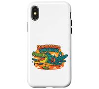 Italiano Brainrot Bombardino Crocodilo Meme Design Carcasa para iPhone X/XS