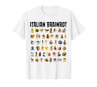 Italiano Brainrot Gen-Z Meme Funny Brain Pudrición Todos los Personajes Camiseta