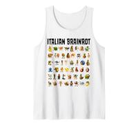Italiano Brainrot Gen-Z Meme Funny Brain Pudrición Todos los Personajes Camiseta sin Mangas