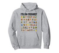 Italiano Brainrot Gen-Z Meme Funny Brain Pudrición Todos los Personajes Sudadera con Capucha