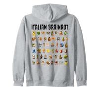 Italiano Brainrot Gen-Z Meme Funny Brain Pudrición Todos los Personajes Sudadera con Capucha