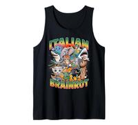 Italiano Brainrot Meme Personaje Animales Gen Z Hombres Mujeres Niños Camiseta sin Mangas
