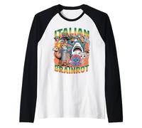 Italiano Brainrot Meme Personaje Surrealista Animales Aleatorio Gen Z Camiseta Manga Raglan