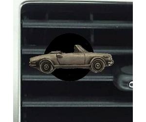 Italiano clásico coche 124 araña circa 1969 ref66 efecto peltre diseño ambientador de ventilación kit decoración coche furgoneta camión mini autobús