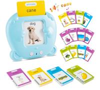 Italiano e Inglés Estándar, Flashcard Juguetes Educativos para Niños de 1-6 Años, 112 Hojas 224 Palabras de Aprendizaje Audio, Juguetes Sensoriales Montessori para El Logopedia del Autismo Azul