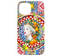 Italiano Siciliano moros Cabeza carretto Verano limón Arte Carcasa para iPhone 15