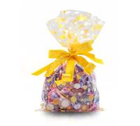 Italpak Bolsas de Celofán Transparentes, Bolsas para Chuches, Bolsitas de Regalos, Amarillo, 50 Piezas, 15x25 cm