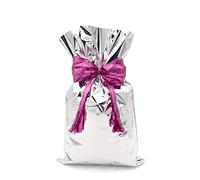 Italpak Bolsas de Regalo Grande, Sobres Regalo Mezalizado, Plata, 50 piezas, 35x50cm