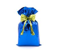 Italpak Bolsas de Regalo, Sobres Regalo Mezalizado, Azul, 50 piezas, 15x25cm