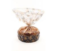 Italpak Bolsas Transparentes para Alimentos 'Dolceneve', Sobres panettone, Dulces, Tartas, Regalos, Bolsas de Navidad, Polipropileno, Dorado/Blanco, 35 x 50 cm, 50 Unidades