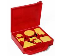 Italveneta Didattica - Maletín con conjunto de formas lógicas educativas, 48 bloques de plástico, para niños y adolescentes