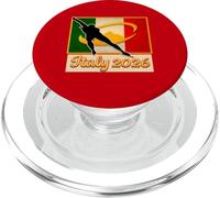 Italy 2026 Speed Skating Vintage Italy Flag Winter Sports PopSockets PopGrip para MagSafe