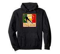 Italy 2026 Speed Skating Vintage Italy Flag Winter Sports Sudadera con Capucha