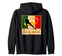 Italy 2026 Speed Skating Vintage Italy Flag Winter Sports Sudadera con Capucha