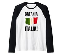 Italy Catania Camiseta Manga Raglan