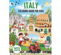 Italy Coloring Book for kids with facts