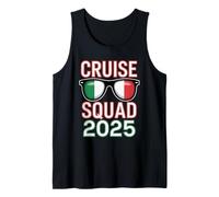 Italy Cruise Squad 2025 Retro Vacation Matching Family Camiseta sin Mangas