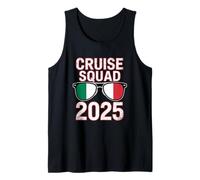 Italy Cruise Squad 2025 Retro Vacation Matching Family Camiseta sin Mangas