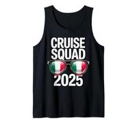 Italy Cruise Squad 2025 Retro Vacation Matching Family Camiseta sin Mangas