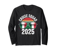 Italy Cruise Squad 2025 Retro Vacation Matching Family Manga Larga