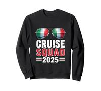 Italy Cruise Squad 2025 Retro Vacation Matching Family Sudadera
