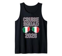 Italy Cruise Squad 2026 Retro Vacation Matching Family Camiseta sin Mangas