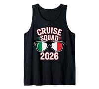 Italy Cruise Squad 2026 Retro Vacation Matching Family Camiseta sin Mangas
