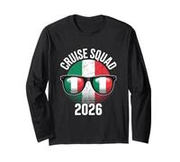 Italy Cruise Squad 2026 Retro Vacation Matching Family Manga Larga