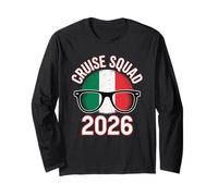 Italy Cruise Squad 2026 Retro Vacation Matching Family Manga Larga