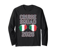 Italy Cruise Squad 2026 Retro Vacation Matching Family Manga Larga