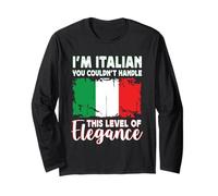 Italy Flag Proud Elegant Italian Boyfriend Girlfriend Manga Larga