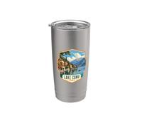 Italy Lake Como Vaso térmico de acero inoxidable de doble pared