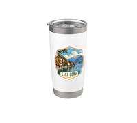 Italy Lake Como Vaso térmico de acero inoxidable de doble pared
