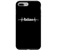 Italy: Language Fans & Speakers Italian Heartbeat Carcasa para iPhone 7 Plus/8 Plus