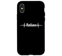 Italy: Language Fans & Speakers Italian Heartbeat Carcasa para iPhone X/XS