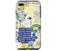 Italy Lemon Positano Capri Summer Art Collage Carcasa para iPhone 7 Plus/8 Plus