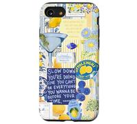 Italy Lemon Positano Capri Summer Art Collage Carcasa para iPhone SE (2020) / 7/8