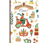 Italy Symbols Notebook: A5 Lined Journal with Italian Landmarks: 100 Pages for Writing, Sketching, and Creativity - Glossy Cover, Perfect Gift for Italy Lovers