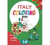 Italy Themed Coloring Book for Toddlers & Pre-schoolers (English Edition) for Children (Europe Vol. 1)