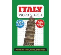 Italy Word Search Book: Word Searches with Easy to Read Print about Italian Food, Italian Cities, and More | 6 x 9 inches | 110 pages | 50+ Puzzles | Gift Puzzle Book