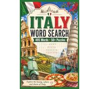 Italy Word Search: Easy to Read print about Italy Travel, Italian Culture, Geography | 6 x 9 inches, 110 pages .. for Vacations, Holidays, and Leisure