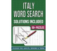 Italy word search Puzzle book: word search For Italy word search Puzzle book | Help Calm The Mind, Relax, and Focus | 6x9 Inches, 112 Pages | 50+ Puzzles | Solutions Included as Puzzle books
